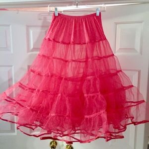 Tea-length Raspberry Petticoat size M *relisted*
